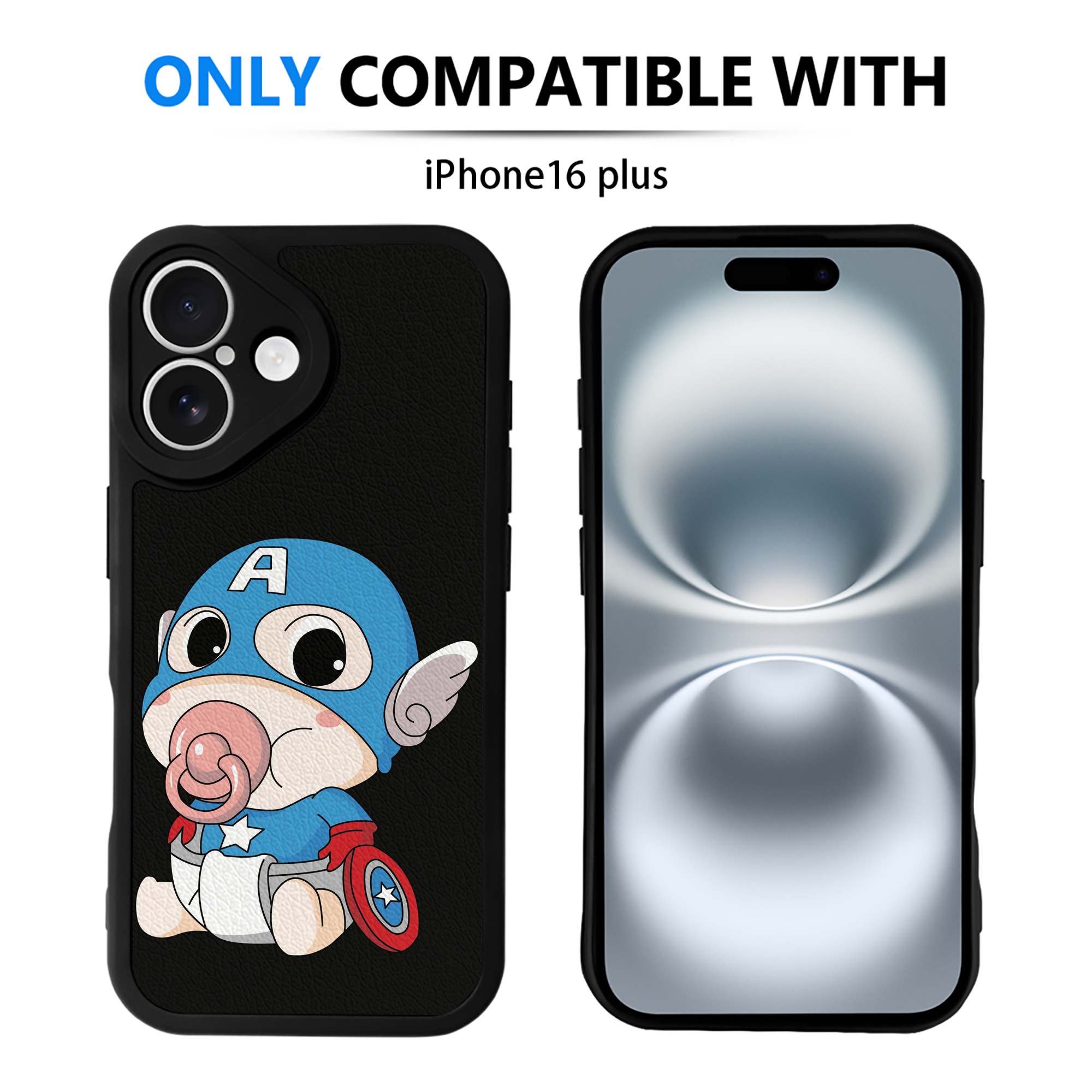 （画像用） アベンジャーズ The Avengers 【iPhone 16シリーズ対応】シリコンスマホケース（レザー調） 材質：シリコン